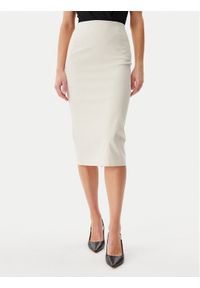 Guess Spódnica ołówkowa W5GD93 WGMR2 Beżowy Slim Fit. Kolor: beżowy. Materiał: wiskoza #1
