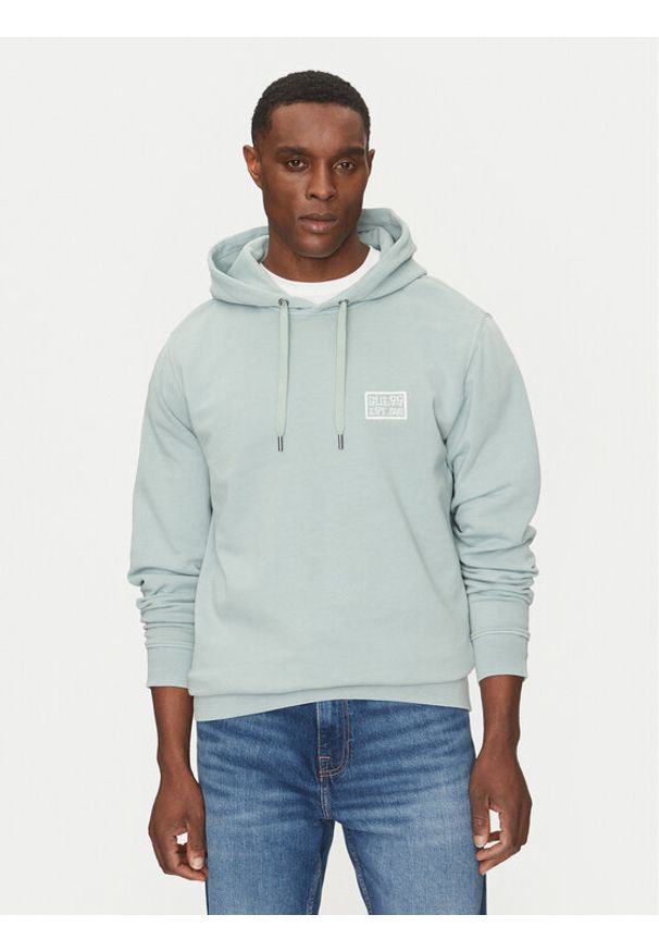 Guess Bluza M5RQ04 KC2B1 Błękitny Regular Fit. Kolor: niebieski. Materiał: bawełna