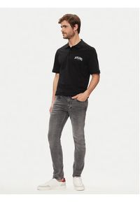 Jack & Jones Polo Josh 12247387 Czarny Standard Fit. Typ kołnierza: polo. Kolor: czarny. Materiał: bawełna #4