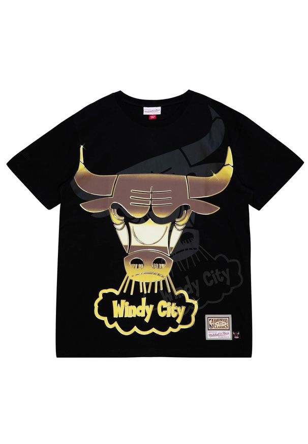 Mitchell & Ness - Koszulka z okrągłym dekoltem Chicago Bulls. Kolor: czarny. Sport: koszykówka