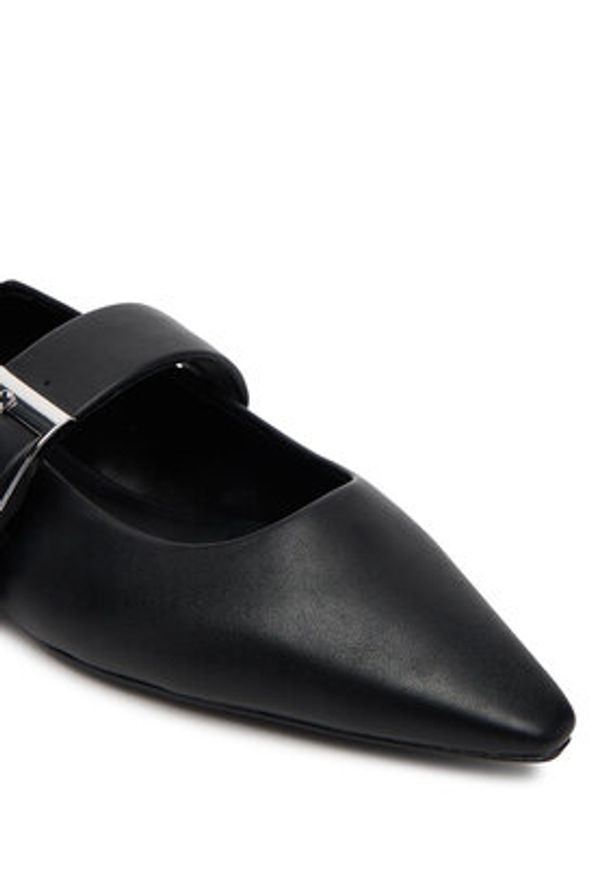 DKNY Baleriny Cormic K3501170 Czarny. Kolor: czarny. Materiał: skóra