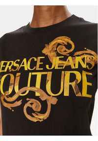 Versace Jeans Couture T-Shirt 76HAHG00 Czarny Slim Fit. Kolor: czarny. Materiał: bawełna #5
