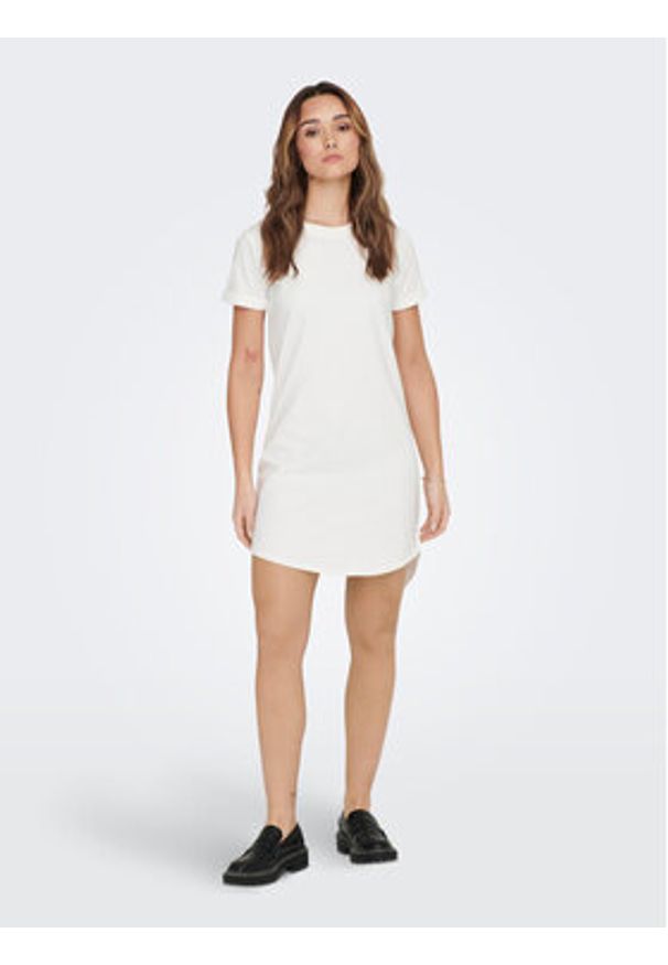 JDY Sukienka codzienna Ivy 15174793 Biały Regular Fit. Okazja: na co dzień. Kolor: biały. Materiał: bawełna. Typ sukienki: proste. Styl: casual