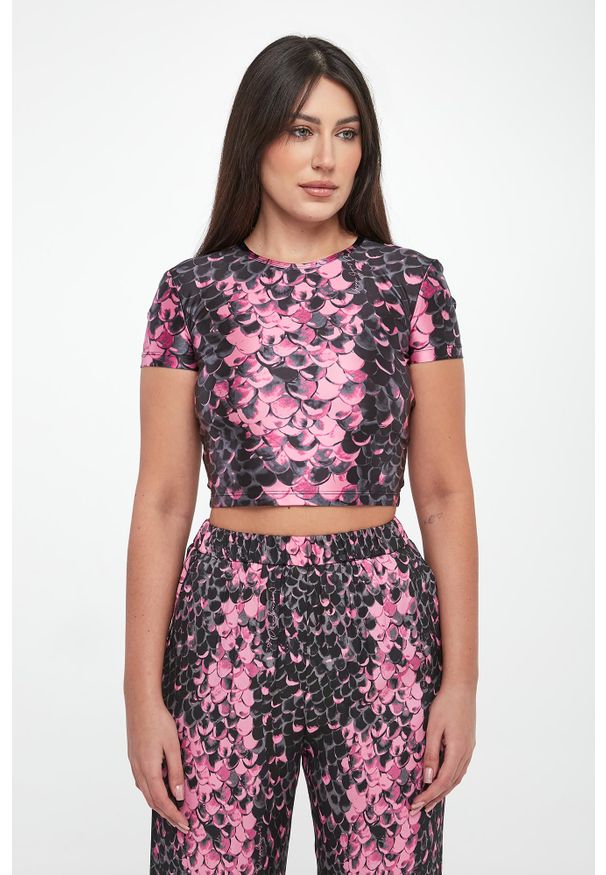 Versace Jeans Couture - T-shirt damski ze wzorem węża VERSACE JEANS COUTURE