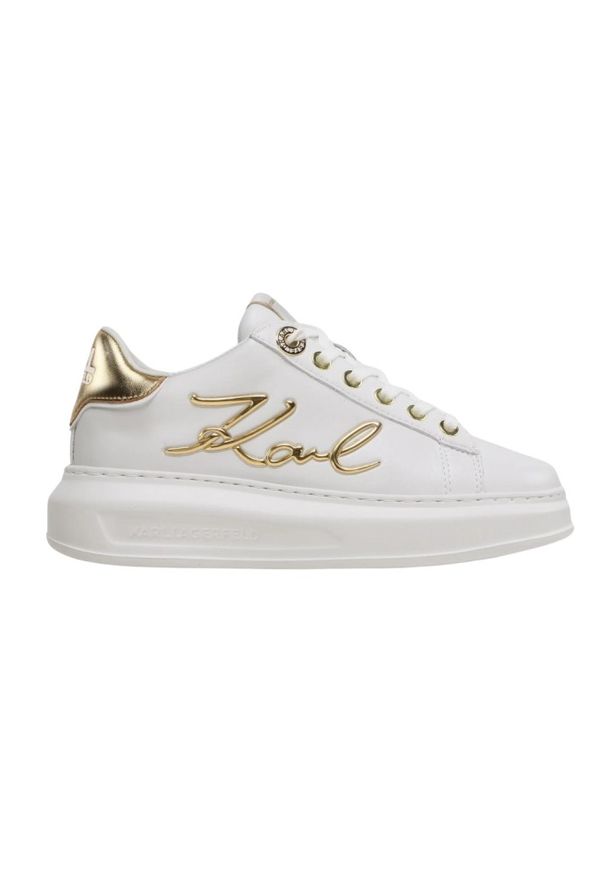 Karl Lagerfeld - KARL LAGERFELD Białe sneakersy Kapri Signia Lace. Kolor: biały