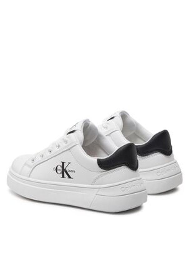 Calvin Klein Jeans Sneakersy V3X9-80876-1355 M Biały. Kolor: biały. Materiał: skóra