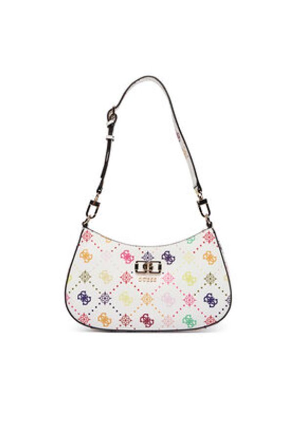 Guess Torebka Emelie Logo HWGM99 28180 Biały. Kolor: biały. Materiał: skórzane