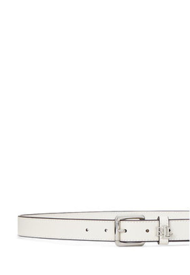Lauren Ralph Lauren - LAUREN RALPH LAUREN Pasek Damski 412968763005 Biały. Kolor: biały. Materiał: skóra