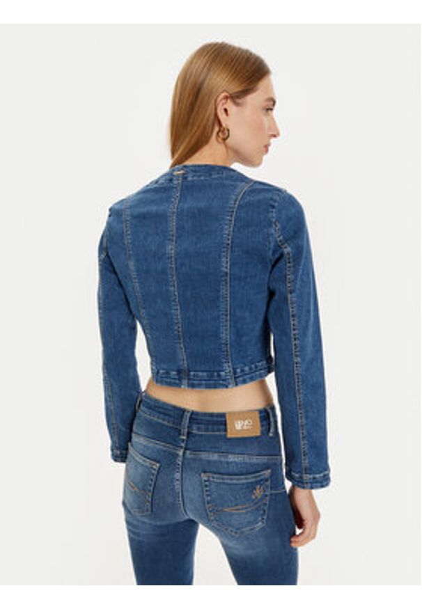 Liu Jo Kurtka jeansowa UF4120 D4448 Niebieski Regular Fit. Kolor: niebieski. Materiał: bawełna