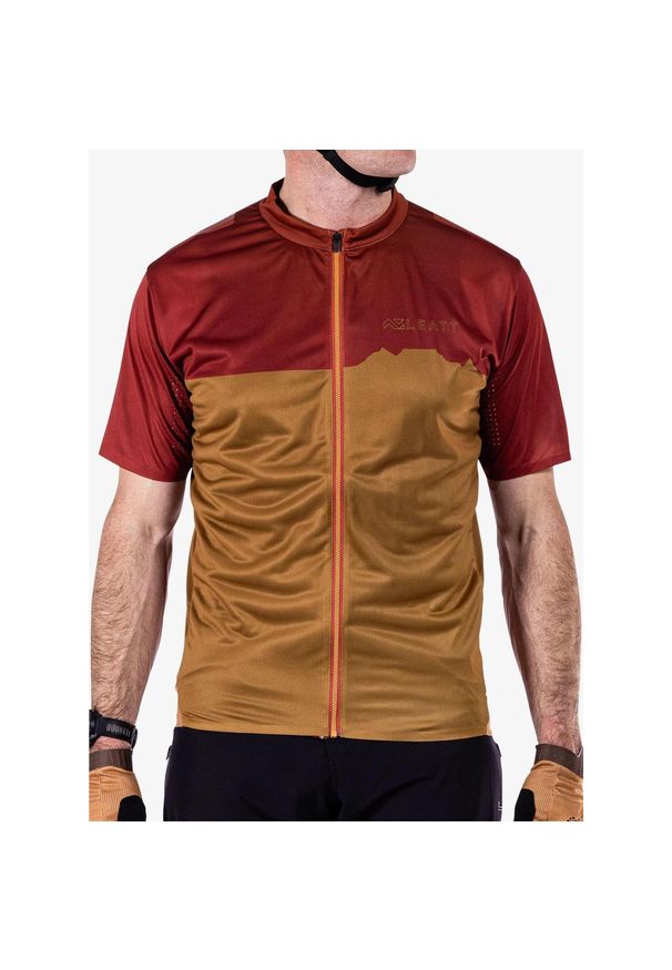 LEATT - Koszulka rowerowa męska Leatt Jersey MTB Trail 3.0. Kolor: czerwony. Materiał: jersey