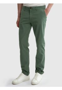 Big-Star - Spodnie chinosy męskie zielone Hektor 303. Kolor: zielony. Wzór: moro. Styl: klasyczny, elegancki, wizytowy, militarny #6