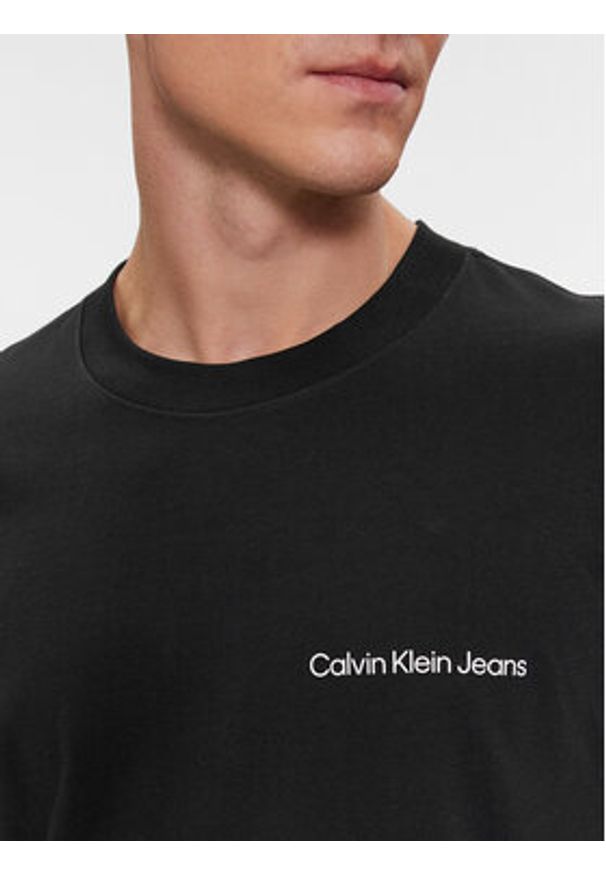 Calvin Klein Jeans T-Shirt Institutional J30J324671 Czarny Regular Fit. Kolor: czarny. Materiał: bawełna