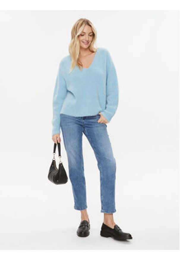 Marella Sweter Amedea 2333661936200 Niebieski Regular Fit. Kolor: niebieski. Materiał: syntetyk