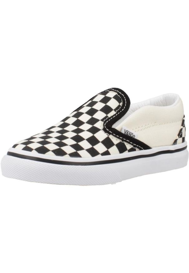 Buty Chłopak Vans Checkboard biały. Okazja: na co dzień. Kolor: beżowy. Sport: skateboard