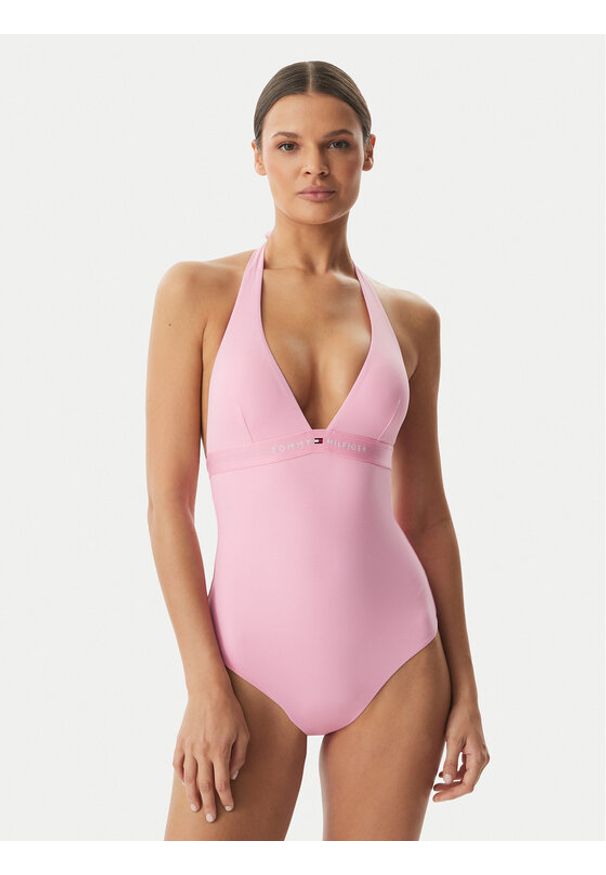 TOMMY HILFIGER - Tommy Hilfiger Strój kąpielowy UW0UW06366 Różowy jasny. Kolor: różowy. Materiał: syntetyk