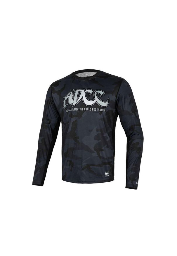 PITBULL - Rashguard męski Pitbull Blood Dog II. Kolor: biały, czarny, wielokolorowy. Materiał: mesh. Długość rękawa: długi rękaw