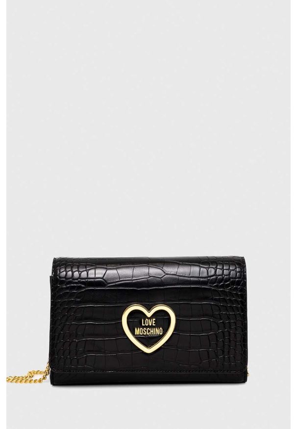 Love Moschino torebka kolor czarny. Kolor: czarny