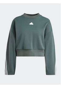 Adidas - adidas Bluza Future Icons 3-Stripes IS3879 Zielony Loose Fit. Kolor: zielony. Materiał: bawełna #6