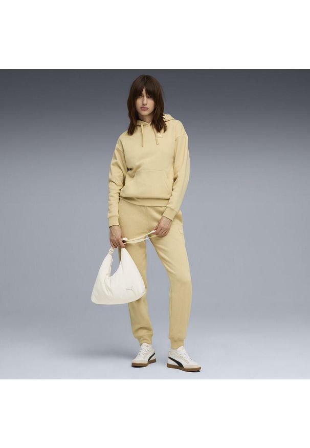 Puma - Damski dres z polaru Loungewear PUMA. Kolor: czarny. Materiał: polar, dresówka. Sport: fitness