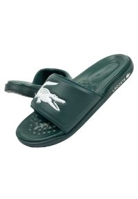 Klapki Lacoste Croco Dualiste 202D2 743CMA00202D2 zielone. Okazja: na spacer. Kolor: zielony. Materiał: materiał, syntetyk #7