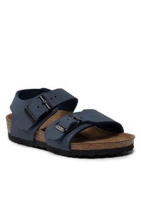 Birkenstock Sandały New York Kids BS 0087771 Granatowy. Kolor: niebieski. Materiał: skóra