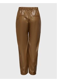only - ONLY Spodnie z imitacji skóry Elizabeth 15266817 Brązowy Regular Fit. Kolor: brązowy. Materiał: syntetyk, skóra