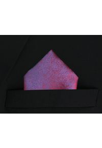 Poszetka Męska, Elegancka - Alties - Melanż Czerwieni i Bordo. Kolor: czerwony. Materiał: poliester. Wzór: melanż