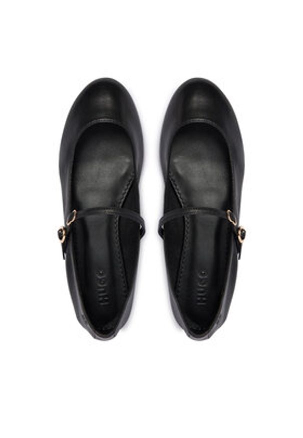 Hugo - HUGO Baleriny Tylia 50557751 Czarny. Kolor: czarny. Materiał: skóra