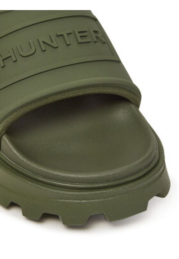Hunter Klapki HFRU0007251 Zielony. Kolor: zielony