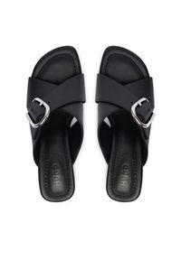 Hugo - HUGO Klapki Amaryl 50563662 Czarny. Kolor: czarny. Materiał: skóra #4