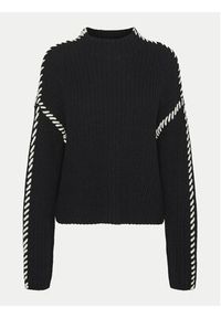 Vero Moda Sweter New Cream 10313514 Czarny Loose Fit. Kolor: czarny. Materiał: bawełna, syntetyk #6