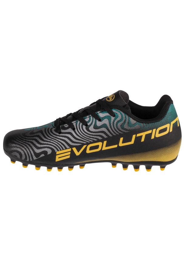 Buty piłkarskie dla dzieci Joma Evolution Jr 2401 Ag. Kolor: czarny. Materiał: materiał, syntetyk. Szerokość cholewki: normalna. Sport: piłka nożna