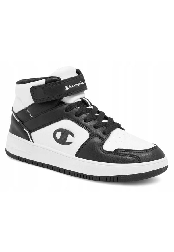 Champion - Buty na co dzień młodzieżowe CHAMPION REBOUND 2.0 MID wysokie. Okazja: na co dzień. Zapięcie: rzepy. Kolor: biały. Sport: turystyka piesza