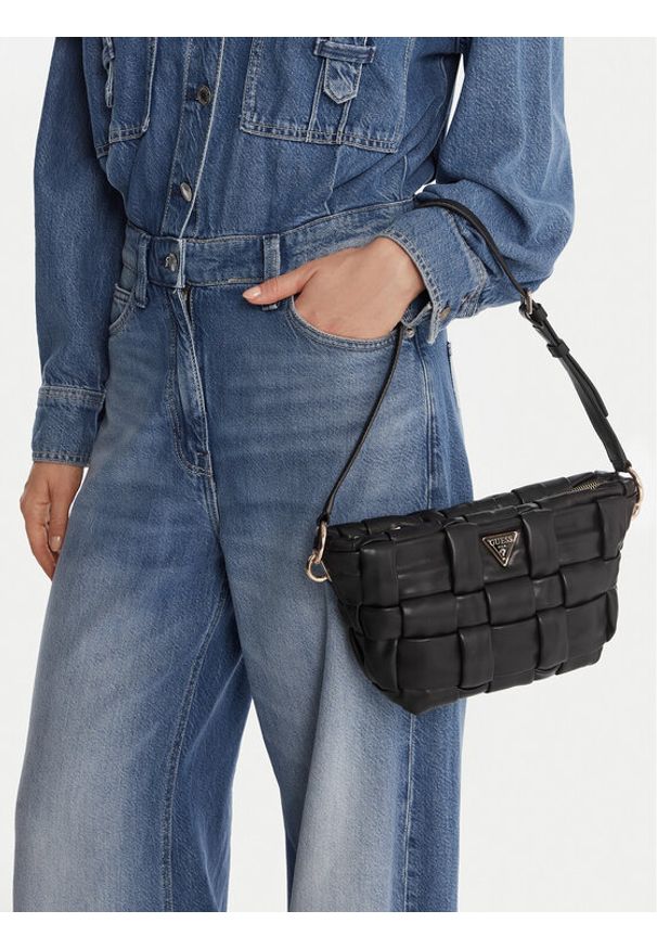 Guess Torebka Marion HWWG80 72170 Czarny. Kolor: czarny. Materiał: skórzane