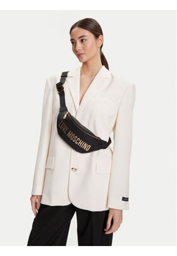 Love Moschino - LOVE MOSCHINO Saszetka nerka JC4195PP1NKD0000 Czarny. Kolor: czarny. Materiał: skóra