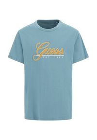Guess T-Shirt 3D Embro M3GI25 K8FQ4 Niebieski Regular Fit. Kolor: niebieski. Materiał: bawełna #3