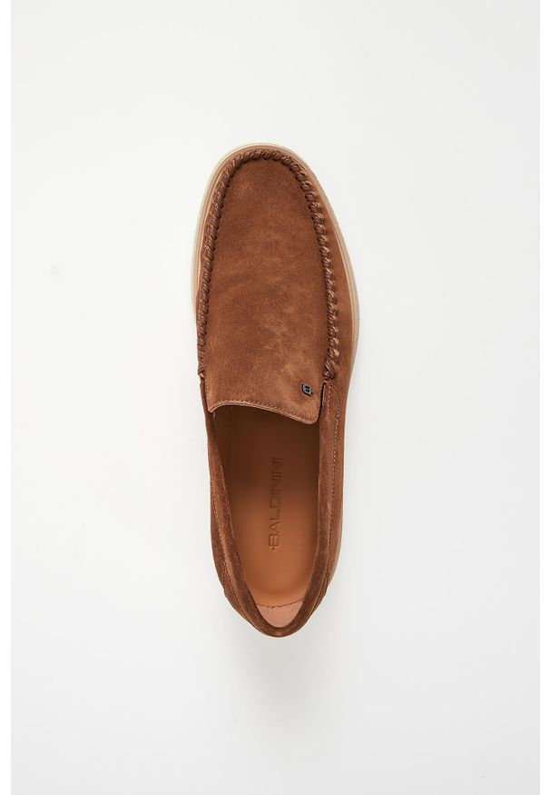Baldinini - Loafersy męskie zamszowe BALDININI. Materiał: zamsz