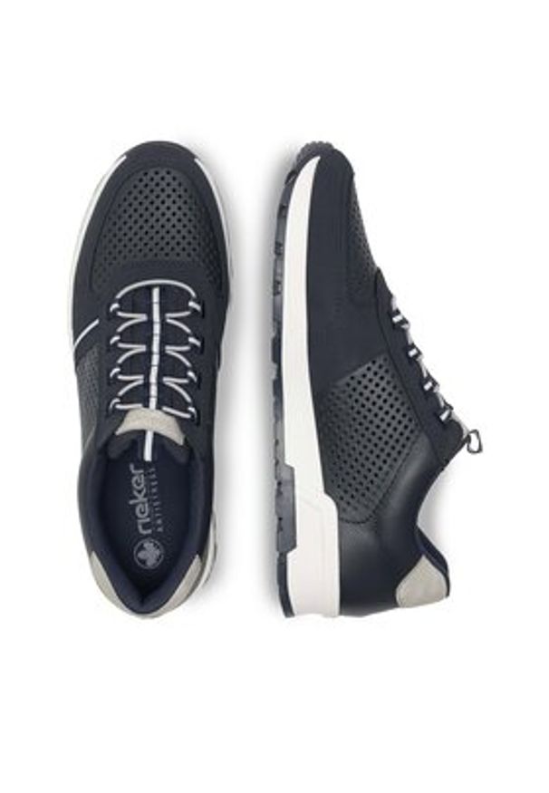 Rieker Sneakersy 15153-14 Granatowy. Kolor: niebieski
