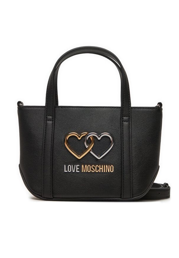 Love Moschino - LOVE MOSCHINO Torebka JC4074PP1LL1000A Czarny. Kolor: czarny. Materiał: skórzane