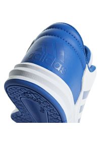 Adidas - Buty adidas Altasport Cf K D96827 białe niebieskie. Zapięcie: rzepy. Kolor: biały, wielokolorowy, niebieski. Materiał: guma, syntetyk, skóra. Szerokość cholewki: normalna. Wzór: paski. Sport: turystyka piesza #8