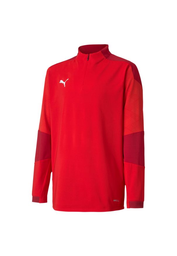 Puma - Dziecięca bluza PUMA Final21 128 - Oddychająca i trwała. Kolor: czerwony, wielokolorowy. Materiał: poliester. Sport: piłka nożna