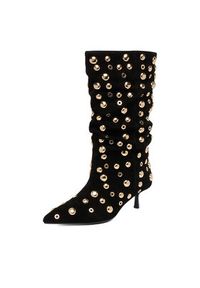 Eva Minge Botki EO-TESS-2117-05 Czarny. Kolor: czarny. Materiał: zamsz, skóra #5