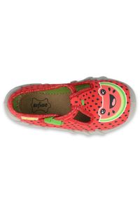Befado obuwie dziecięce 110P459 czerwone. Kolor: czerwony. Materiał: bawełna, tkanina #5