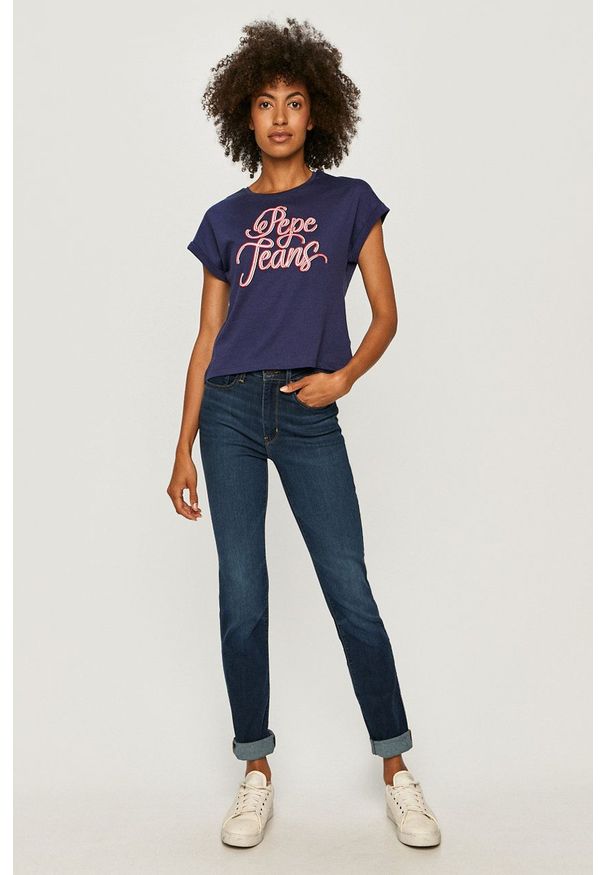 Levi's® - Levi's - Jeansy 724. Okazja: na co dzień, na spotkanie biznesowe. Stan: podwyższony. Kolor: niebieski. Styl: biznesowy, casual