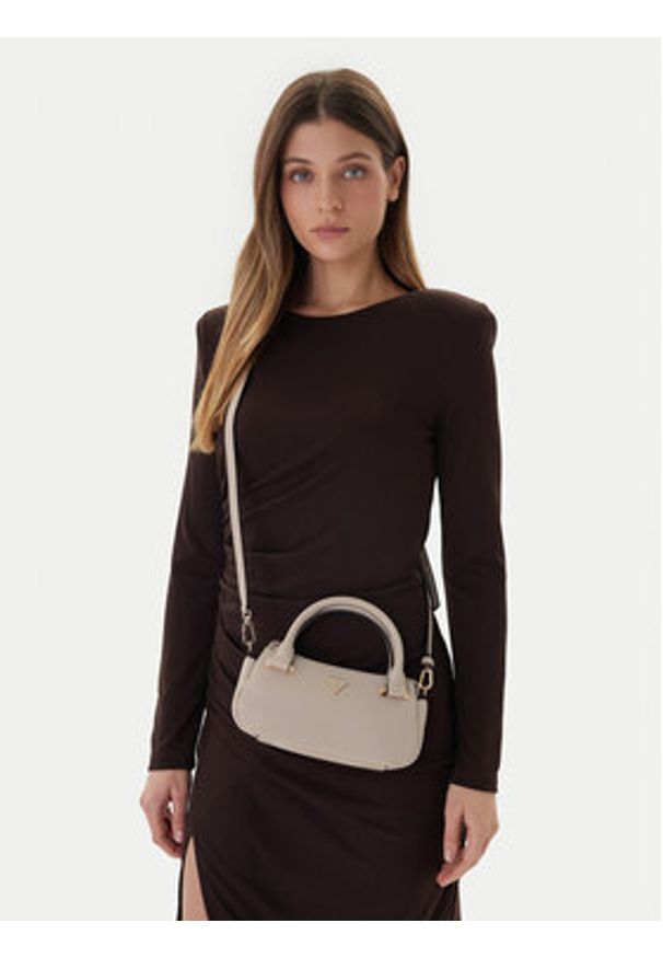 Guess Torebka Evie Mini HWBG96 64760 Beżowy. Kolor: beżowy. Materiał: skórzane
