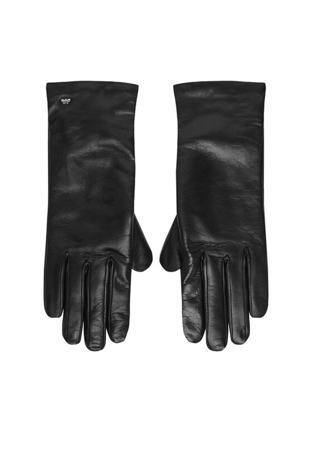 Weekend Max Mara Rękawiczki Damskie Senapeshort 2525566035 Czarny. Kolor: czarny. Materiał: skóra