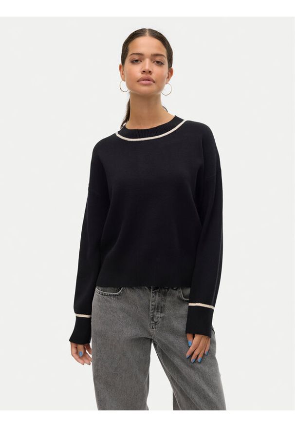 Vero Moda Sweter Saba 10318077 Czarny Regular Fit. Kolor: czarny. Materiał: syntetyk