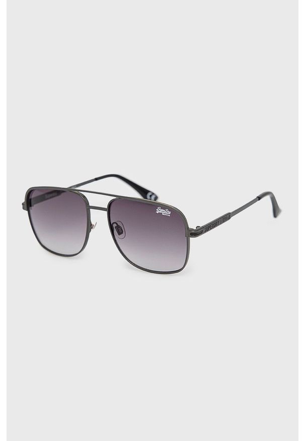 Superdry okulary przeciwsłoneczne męskie kolor szary. Kolor: szary