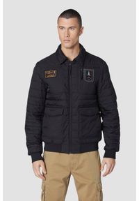 Aeronautica Militare - AERONAUTICA MILITARE Czarna męska kurtka Quilted Ripstop Pilot, Rozmiar 56. Kolor: czarny. Materiał: syntetyk. Styl: elegancki