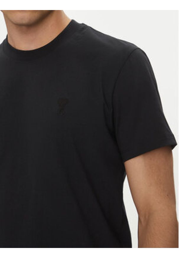 AMI PARIS - AMI Paris T-Shirt BFUTS003.724 Czarny Regular Fit. Kolor: czarny. Materiał: bawełna